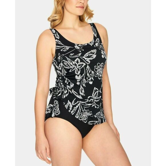 Swim Solutions One Piece Swimsuit NWT 10 NEW - Picture 2 of 5